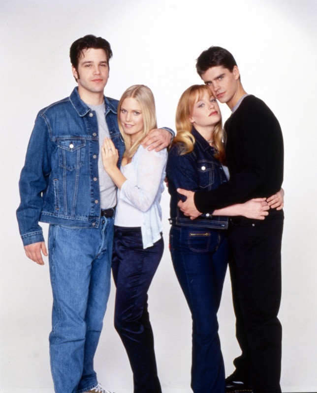 candid0002a.jpg - Terri with Nathaniel Marston (Eddie, ATWT), Jamie Dudney (Georgia, ATWT) and Ben Jorgensen (Chris, ATWT)