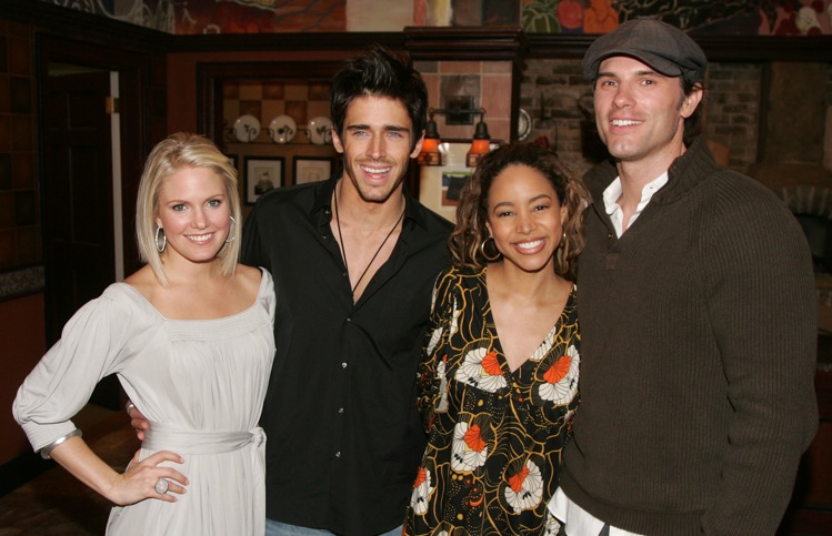 candid0185.jpg - Austin Peck (Brad, ATWT) with Terri at the Daytime Emmys nominations at The Early Show on March 14, 2007  (Thanks to 'Julie Pinson Online' for this picture)