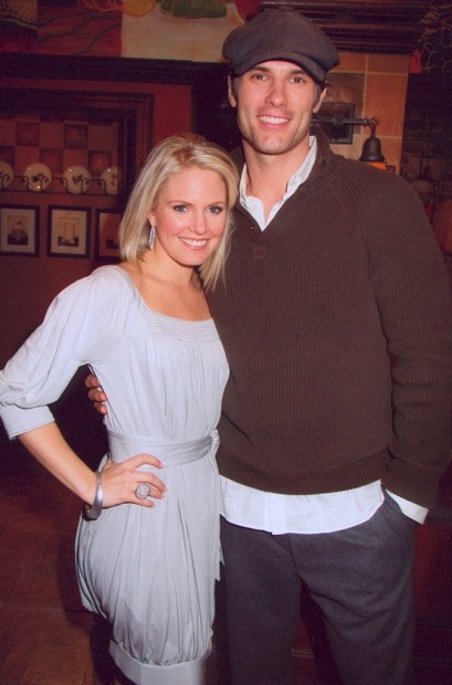 candid0188.jpg - Austin Peck (Brad, ATWT) with Terri at the Daytime Emmys nominations at The Early Show on March 14, 2007  (Photo by Steven Bergman)