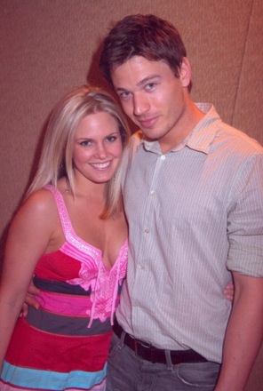 candid0266.jpg - Terri with Jon Prescott (Mike, ATWT) at the As The World Turns fan club luncheon held at the Marriott Marquis Hotel on April 26, 2008 (Photo by Steven Bergman)