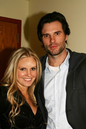 candid0305.jpg - Terri with Austin Peck (Brad, ATWT) at a table reading at the Williams Center on Nov. 3, 2008 (thanks to http://terriconn.proboards.com for this picture)