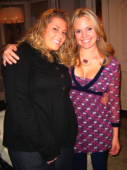 candid0308.jpg - Terri poses with a fan on the set of AS THE WORLD TURNS (thanks to Elle from http://terriconn.proboards.com for this picture)