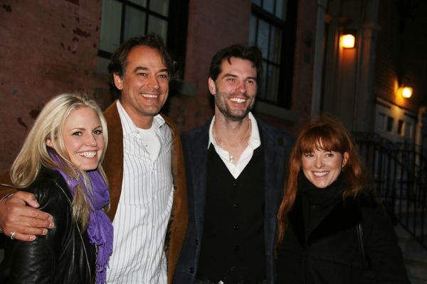 candid0355.jpg - Terri, Jon Lindstrom, Austin Peck and Cady McClain at the opening night of the play 'The Irish Curse' on March 28, 2010 at the Soho Playhouse.