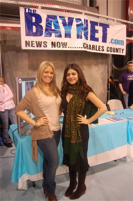 candid0518.jpg - Terri with Shenaz Treasurywala at the Great Big Home Show at the Capital Clubhouse in Waldorf, Maryland on March 26, 2011