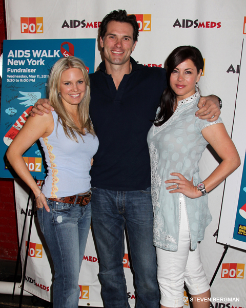 candid0529.jpg - Terri with Austin Peck and Julie Pinson at the Love Out Loud 2011 Aids Walk Fundraiser on May 11, 2011 (Photo by Steven Bergman)