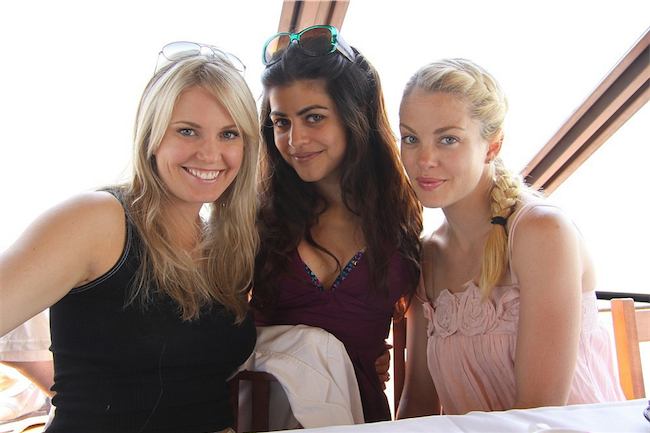 candid0555.jpg - Terri with Shenaz Treasury and Bree Williamson at the Cruisin' & Schmoozin' with the Stars on the Marco Island Princess sightseeing tour of Marco Island for SWFL Soapfest Charity Weekend on May 15, 2011  (Photo by Sue Coflin/Max Photos)