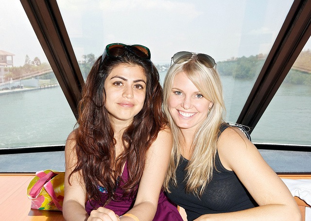 candid0558.jpg - Terri with Shenaz Treasury at the Cruisin' & Schmoozin' with the Stars on the Marco Island Princess sightseeing tour of Marco Island for SWFL Soapfest Charity Weekend on May 15, 2011  (Photo by Orlando Garcia)