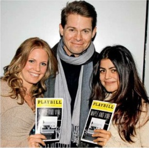candid0627.jpg - Terri with Trent Dawson and Shenaz Treasury at the "Maple And Vine" Special Performance held at The Playwrights Horizons on December 16, 2011 (photo by Steven Bergman)