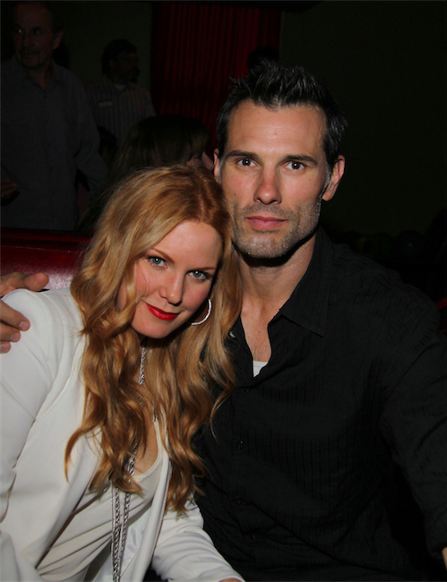 candid0701.jpg - Terri with Austin Peck at the 10th Annual "Daytime Stars & Strikes" Charity Bowling Event held at Bowlmor Lanes on October 13, 2013 (Photo by Sue Coflin)