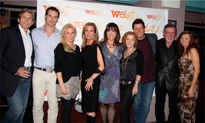 candid0715.jpg - Terri with Grant Aleksander, Austin Peck, Martha Bryne, Maggie Reed, Liz Keifer, Michael O'Leary, Larkin Malloy, and Anne Sayre at the Weight: The Series premiere party held at  Galway Pub, New York City on October 8, 2014  (Photo by Sue Coflin/Max Photos)