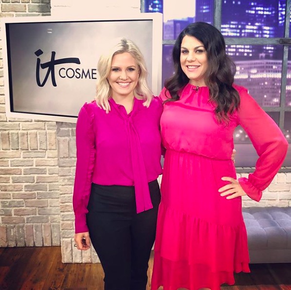 candid0780.jpg - Terri with a co-worker at QVC in August 2019 - courtesy of Terri's Instagram page