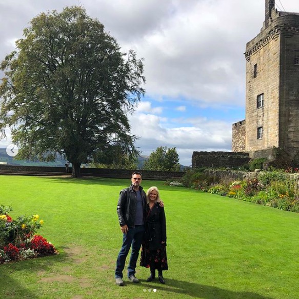 candid0783.jpg - Terri with Austin Peck in September 2019 at Stirling Castle, Scotland  - courtesy of Terri's Instagram page