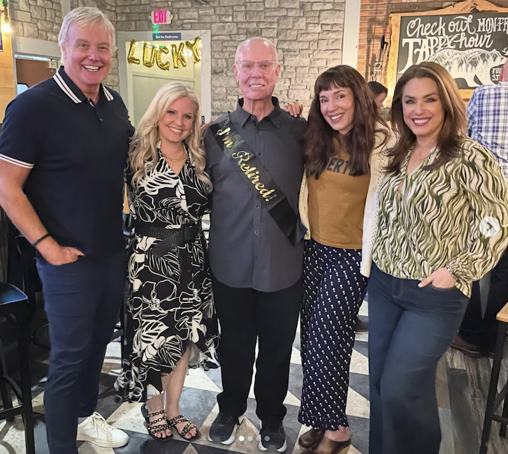 candid0843.png - Terri with Rick Domeier, Peyton Kelley, Sandra Bennett and Rosina Grosso in March 2026 - courtesy of Terri's Instagram page