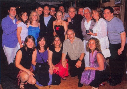 artie0016.jpg - Terri and Artie at their engagement party in 2001 with Artie's family  (Photo by Sue Coflin)