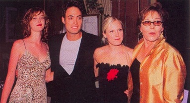 artie0017.jpg - Terri and Artie at their engagement party in 2001 with Kim Onasch (ex-Jennifer, ATWT) and AMC's Marj Dusay  (Photo by Sue Coflin)