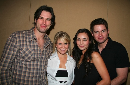 austin0050.jpg - Terri with Austin, Ewa da Cruz (Vienna) and Trent Dawson (Henry, ATWT) at a Fan Club Luncheon on April 21, 2007 (Photo by Steven Bergman)