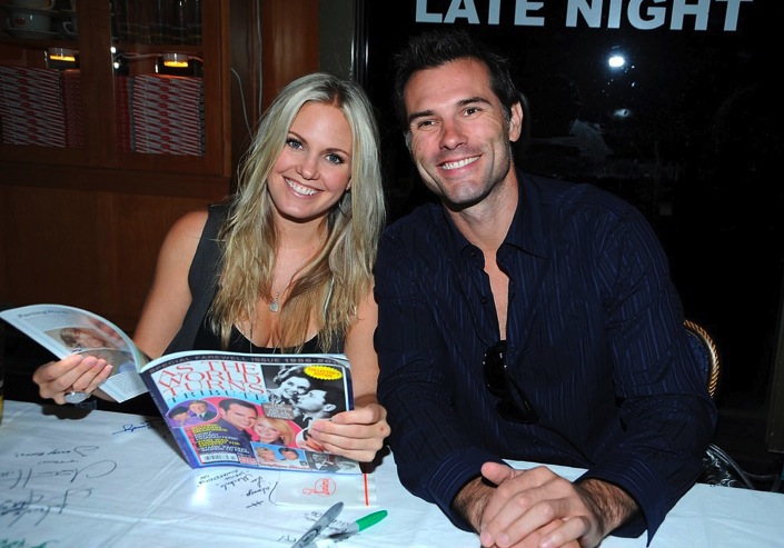 austin0183.jpg - Terri with Austin at the 24th Annual Broadway Cares/Equity Fights AIDS Flea Market and Grand Auction held in Shubert Alley, New York City on September 26, 2010  (Photo by Robin Platzer)