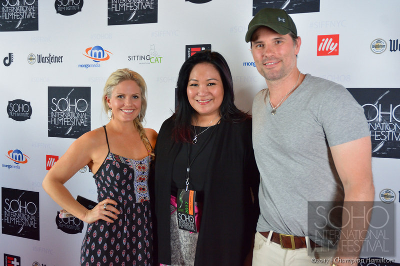 austin0402.jpg - Terri with Austin and Sibyl Santiago at the SOHO International Film Festival on June 15, 2017 (photo by Chamion Hamilton)