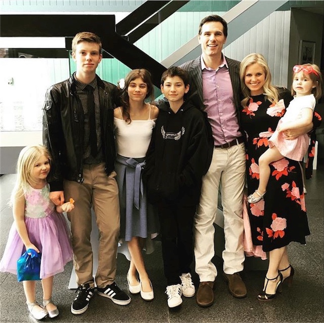 children0089.jpg - Terri with Keira, Julia, Morgan, Aidan, Roman, and Austin on Easter Sunday, 2018 - courtesy of Terri's Instagram page